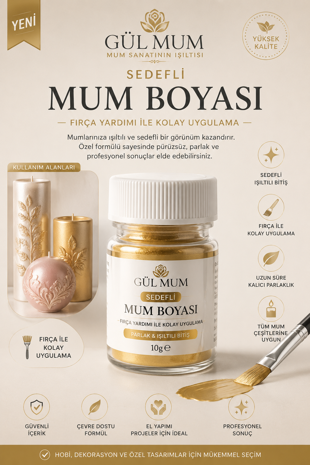GOLD YALDIZLI BOYA 10 GR