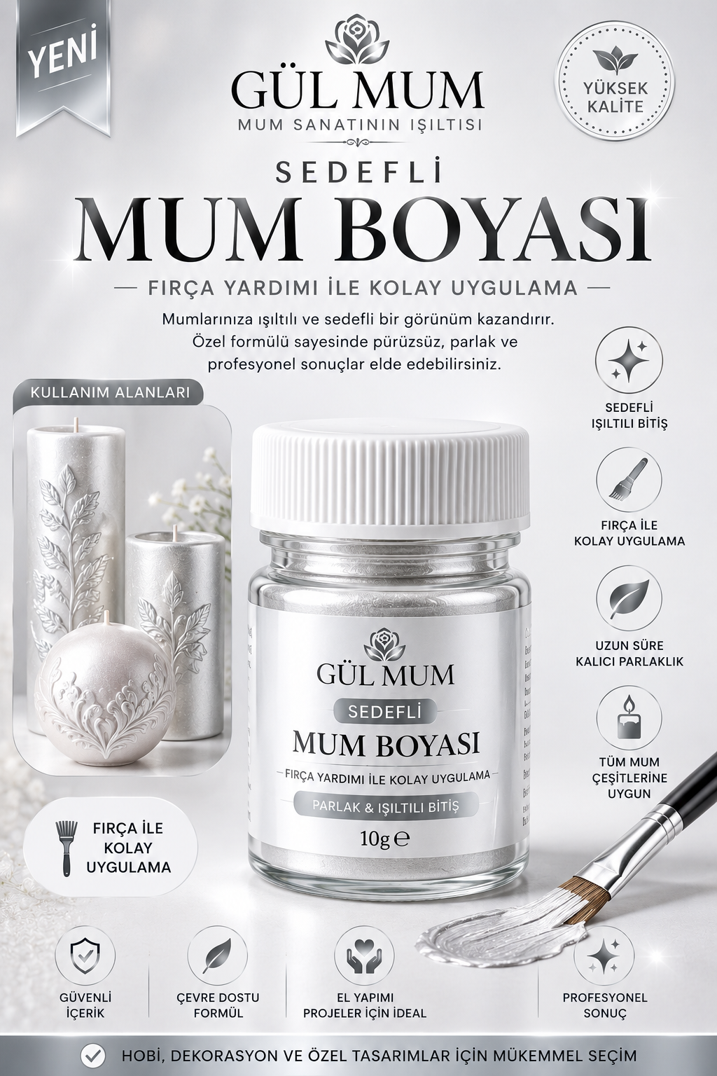 GÜMÜŞ YALDIZ BOYA 10 GR