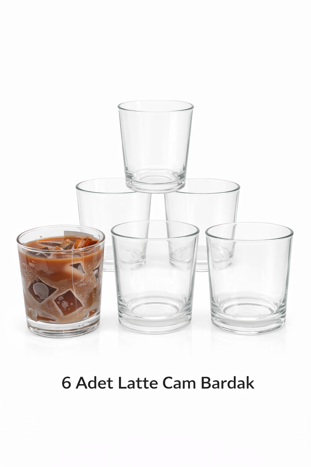 6 ADET LATTE BARDAĞI ÇAP 5 BOY 6 CM GL 21