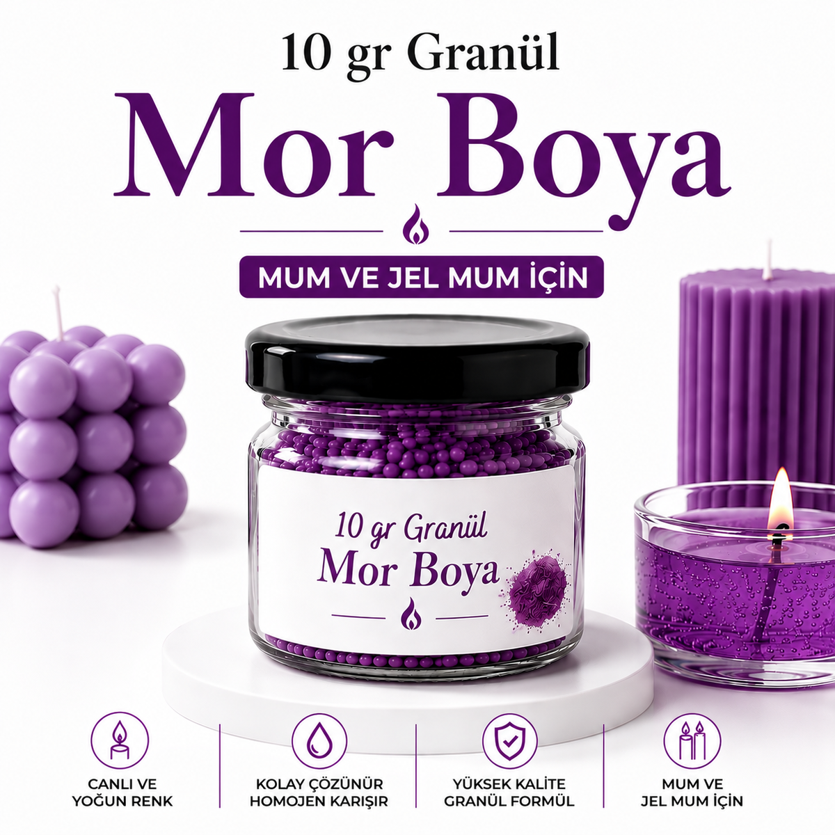 Mor Granül Boya 10 gr