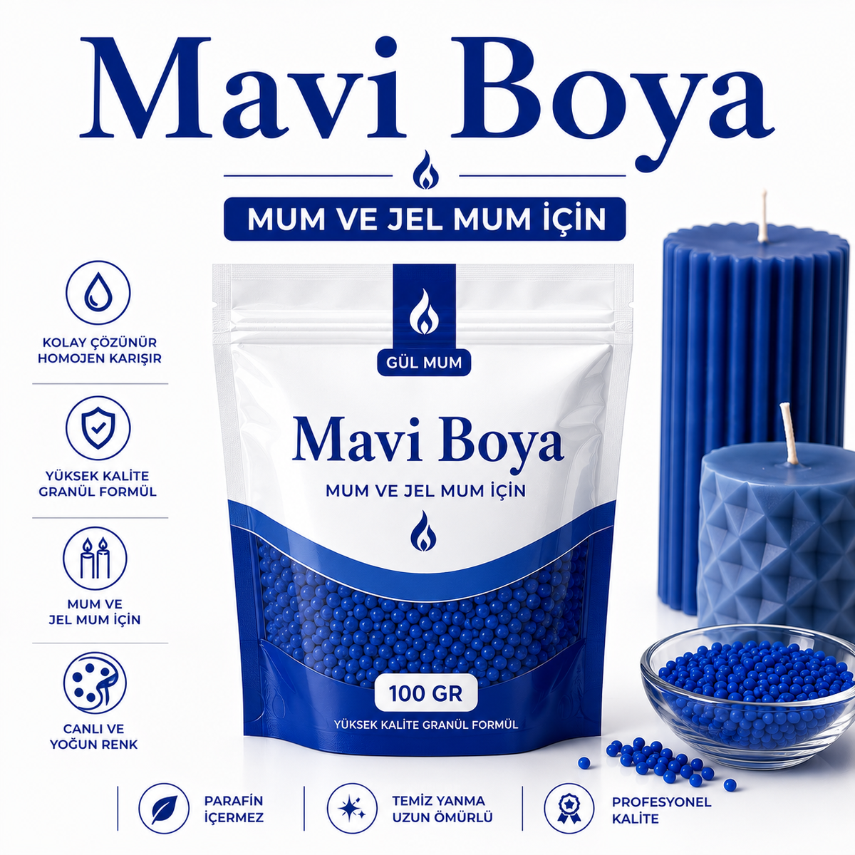 Mavi Granül Boya 100 gr