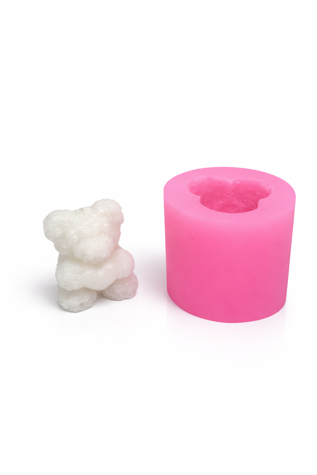 3D Ayıcık Mum Silikon Kalıbı – Dekoratif Teddy Bear Mum Yapımı İçin Esnek Kalıp