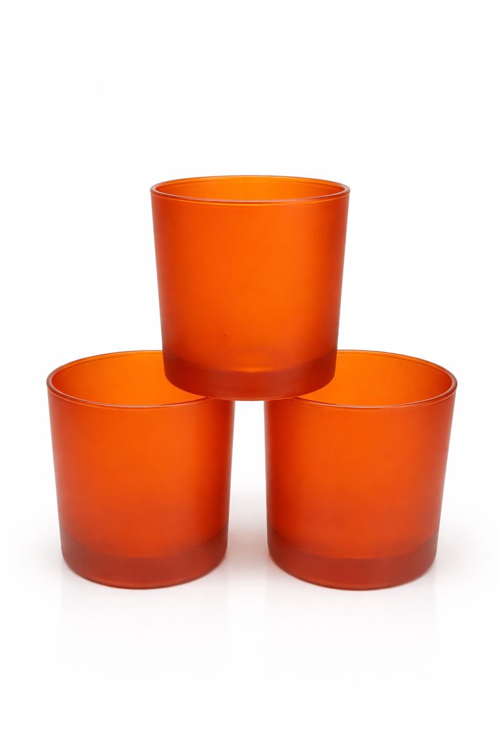 6 LI BUZ TURUNCU CAM BARDAK ÇAP 7 CM BOY 9 CM GL 16