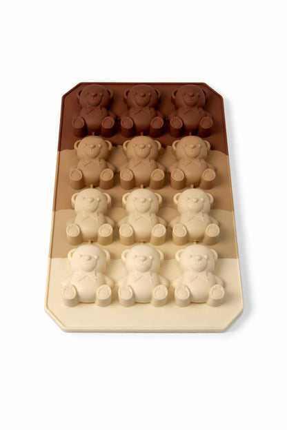 12’li Mini ayıcık Mum Silikon Kalıbı – Dekoratif Mum Yapım Kalıbı 4x 2 cm