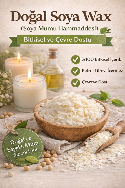5 KG Soya Wax  Flake Yaprak Açık Krem Renk