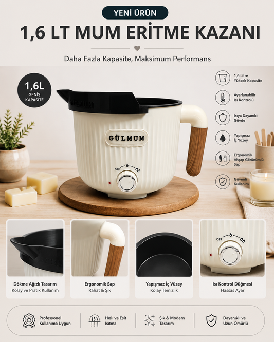 MUM ERİTME KAZANI 1,6 LT