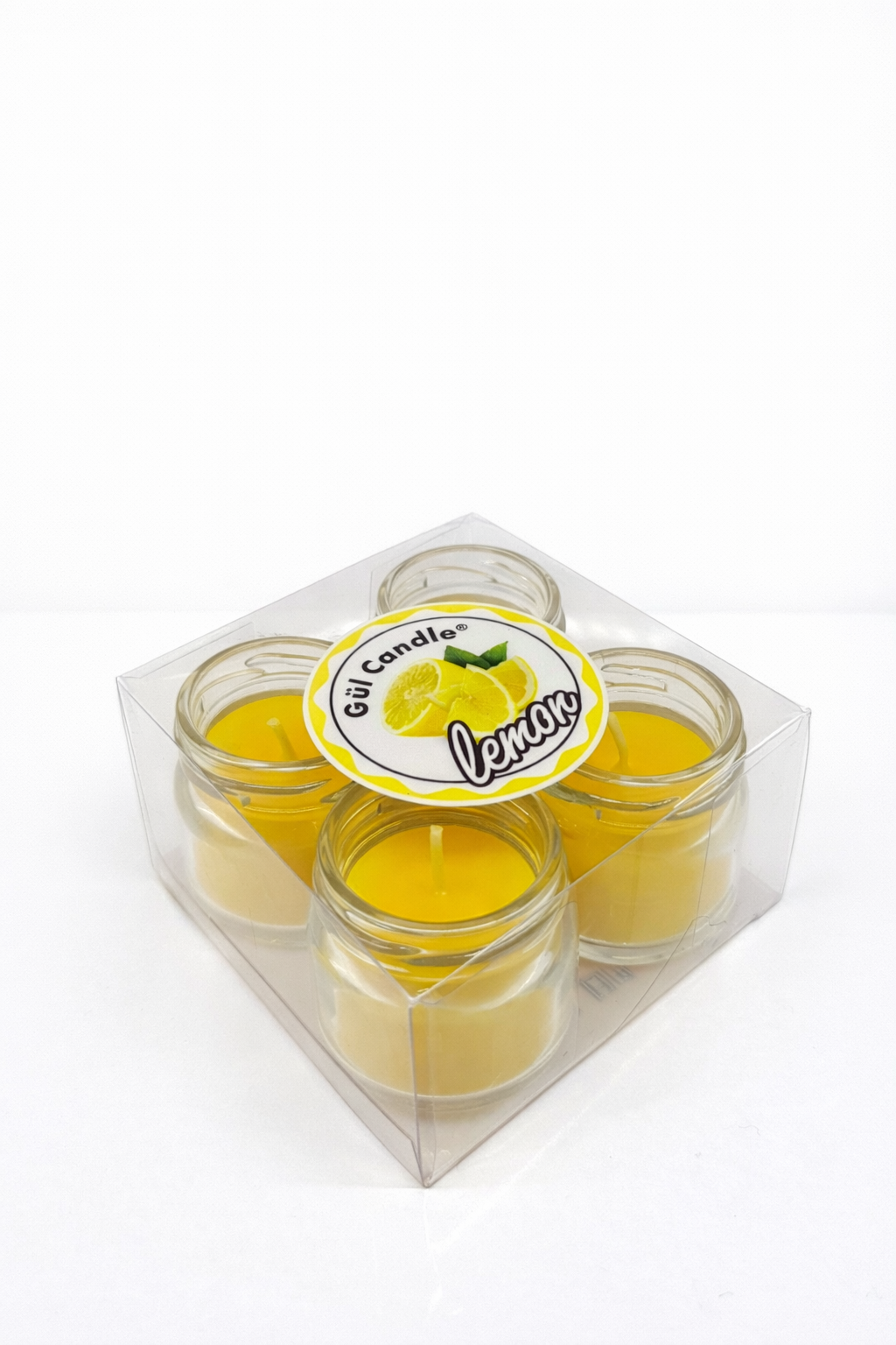 4 lü limon kokulu mum