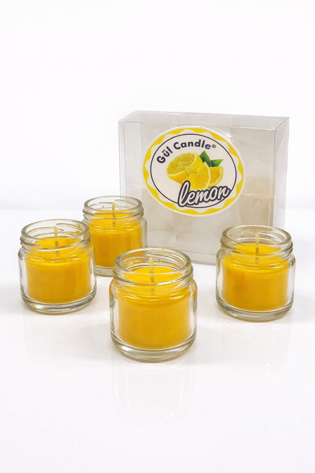 4 lü limon kokulu mum