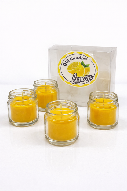 4 lü limon kokulu mum