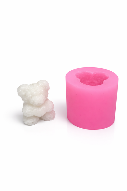 3D Ayıcık Mum Silikon Kalıbı – Dekoratif Teddy Bear Mum Yapımı İçin Esnek Kalıp