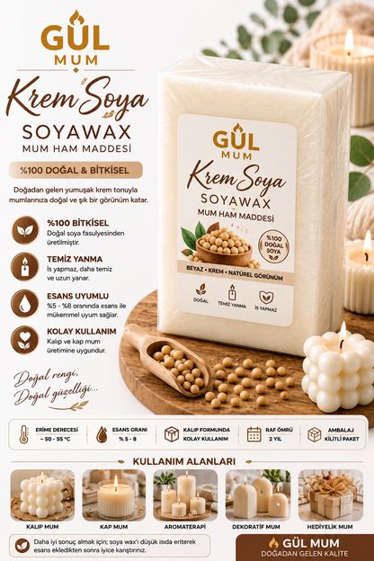 15 KG Krem Kalıp Soya Wax