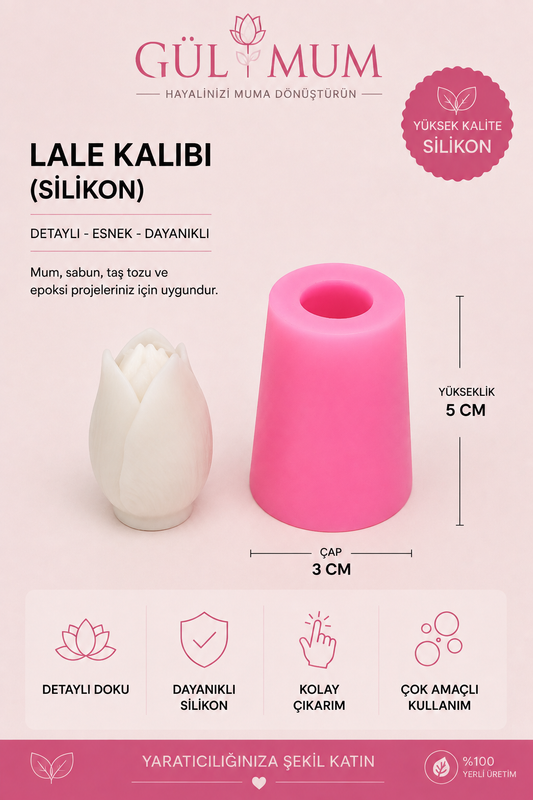 Lale Silikon Mum Kalıbı