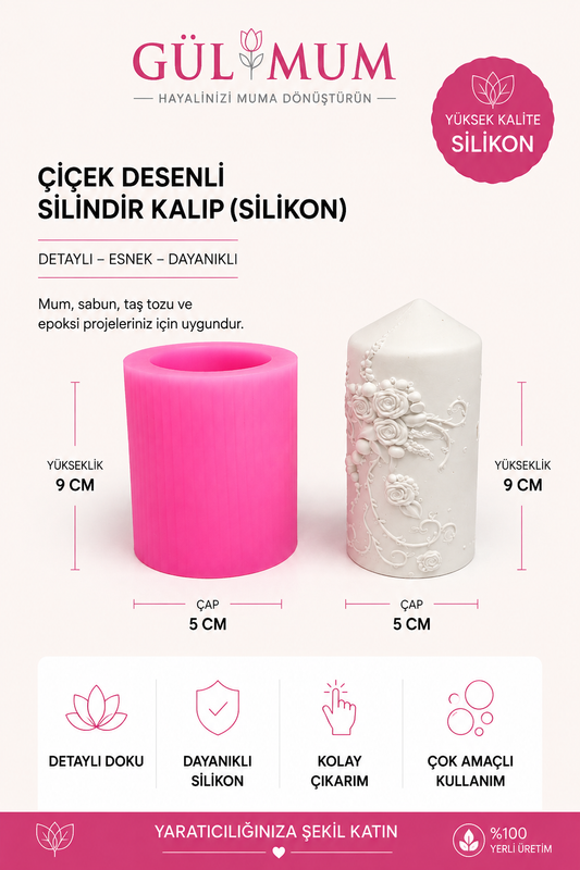 ÇİÇEK DESENLİ SİLİNİDİR GM : 92