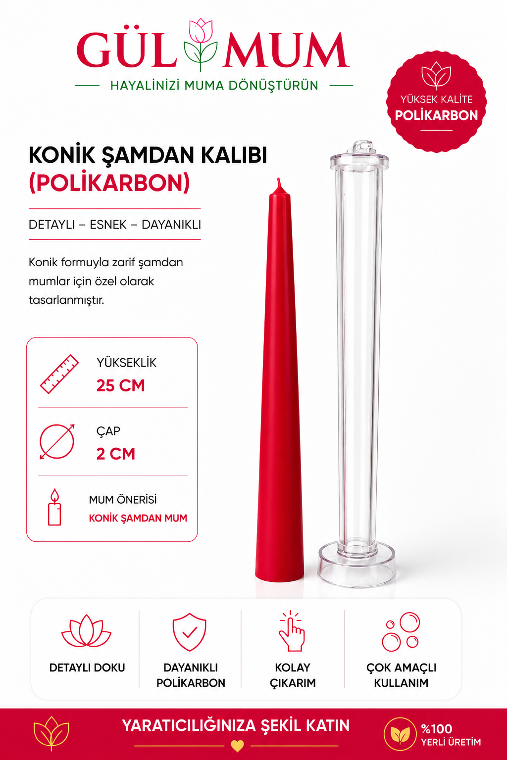 Şamdan Mum Kalıbı