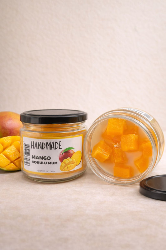 Mango kokulu kavanoz mum