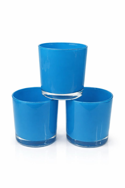 6 LI AÇIK MAVİ  CAM BARDAK  ÇAP 7 CM BOY 9 CM  GL 10