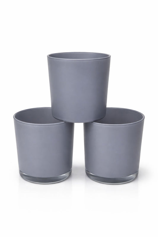 6 LI GÜMÜŞ CAM BARDAK ÇAP 7 CM BOY 9 CM  GL 13