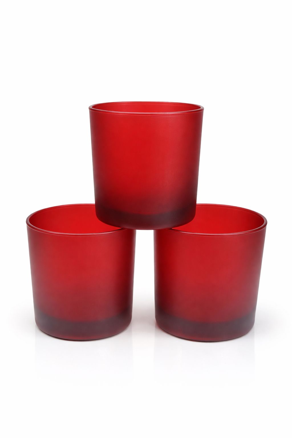 6 LI BUZ KIRMIZI CAM BARDAK ÇAP 7 CM BOY 9 CM  GL 14