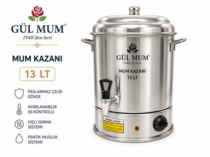 Mum eritme Kazanı 13 LT